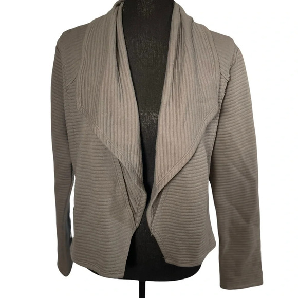 Anthropologie Dolan Left Coast Lea Ribbed Jacket Gray Size Small Cropped - Picture 1 of 9